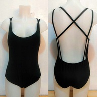 Black one piece swimwear