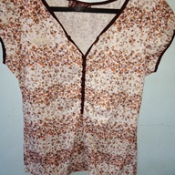 Printed blouse brown