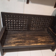 3 seater solid wood bench