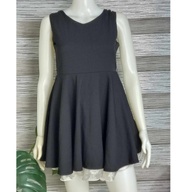 Black Silk Skater Dress double Lace from Singapore