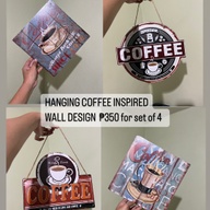 4 Pcs. Hanging Coffee Inspired Interior Wall Designs