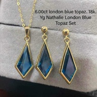 London Blue Topaz Earring and Necklace Set