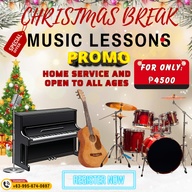 Piano, guitar, Drums and Voice Lessons