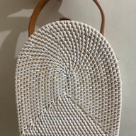 White Rattan Backpack from Baguio