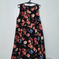 Black and Red Floral Dress