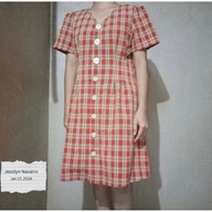 Red Gingham Checkered Dress
