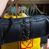 Cute Black Chain Sling Bag for Women