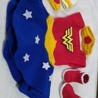 Wonder Woman Crochet Baby Set
