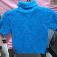 Bluish knitted turte neck
