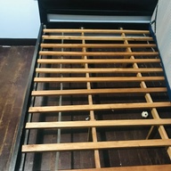 Bedframe with queen size mattress