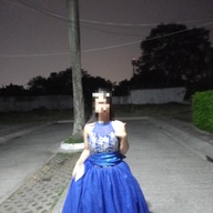 Royal blue ballgown