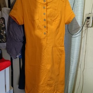 Vintage DIANE von FURSTENBERG 60's Style Casual Sheath Dress Orange Women's 2