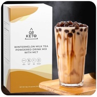 GoKeto MILKTEA Wintermelon Powdered Drink Mix. Diabetic Friendly. Low Calorie. Packed with Antioxidants. No Refined Sugar. Natural Diuretic. Suppresses Appetite. Prolonged Satiety. MCT (Medium Chain Triglyceride). Boosts energy on a keto diet. Detox. Sexy