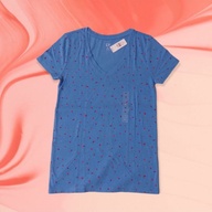 #n2 GAP Blue V-neck Tees Short sleeves T-shirt for Men and Women Unisex