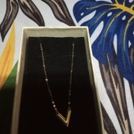 V centered necklace tauco chain