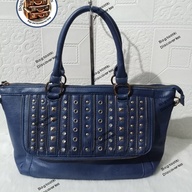 Preloved/Ukay Blue Leather Office Bag