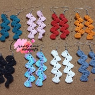 Crochet zigzag dangle earrings