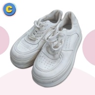 Preloved White Leather Korean Shoes for Women