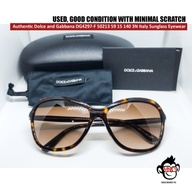 [USED] Authentic Dolce and Gabbana DG4297-F 502/13 HAVANA Italy Sunglass Eyewear