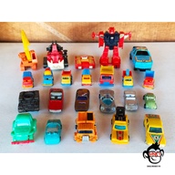 [VINTAGE COLLECTOR'S ITEM] 1990's Car Toy Set with Transformer Robot Collection