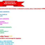 MQ KITCHEN BAGOONG PRODUCTS PAUBOS SALE SALE SALE!!!