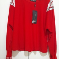 Red blouse top with tag