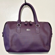 Lacoste Women's Daily Classic Coated Canvas Boston Bag in purple | sling crossbody thrifted preloved