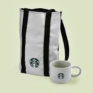 Starbucks Traditions Merchandise | 2024 | Polka Tote Bag & Warm Gray Mug