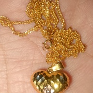 21K Saudi Gold Necklace with Pendant