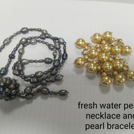 Bundle Pearl necklace and bracelet
