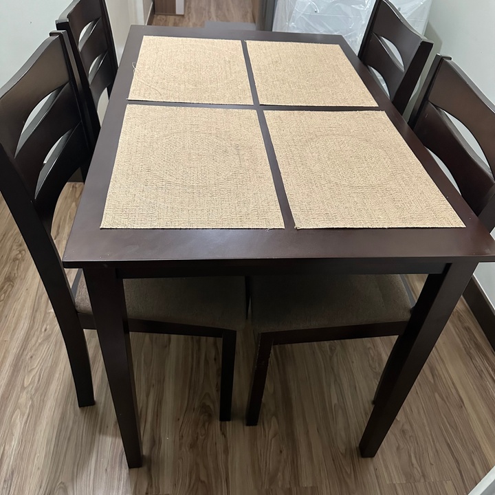 Wooden 4seater Dining Set at 7000.00 from City of Pasig. LookingFour Buy & Sell Online