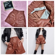 Zara Faux Leather Shorts