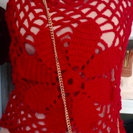 Crochet beach cover up blouse