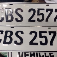 Motorcycle Temporary Plate
