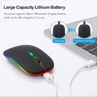 LED Silent Wireless Mouse Rechargeable Bluetooth 5.1 & 2.4G Backlit For Laptop Tablet MacBook ipad