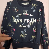 H&M Sweat Shirt Jacket Floral Juniors