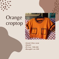 Orange croptop preloved