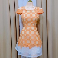 Bakuna Style Chiffon Mesh Tumbleweed Color Dress