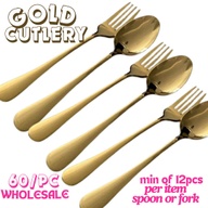 GOLD SPOON AND FORK, OTHER GOLD CUTLERY