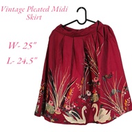 Women's Pleated Vintage Skirt