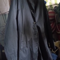 black long coat with hoodie