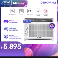ROWA 0.6 HP Aircon Window Type Manual - MAC-06RCW-M2 (2-Direction Air Vent, Fast Cooling, Easy Clean Filter