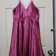 Pink Satin Silk Cocktail Dress