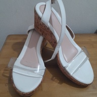 White strap wedge sandal