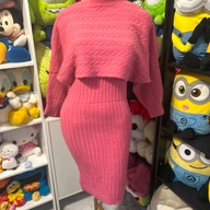 PINK KNITTED DRESS COORDS - SMART CASUAL