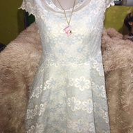 lace dress color light blue