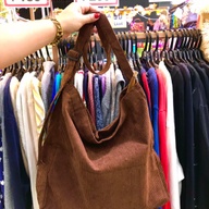 CORDUROY BODY BAG TOTE BAG