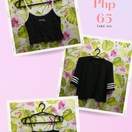 Black Croptop Set