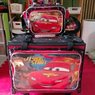 Disney Cars Lightning Mcqueen Box Type Trolley Bag Set