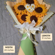 Realistic Sunflower Bouquet with Daisies